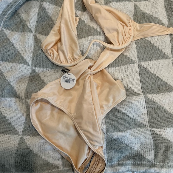 Andrea Iyamah Cream Swimsuit - Picture 4 of 7